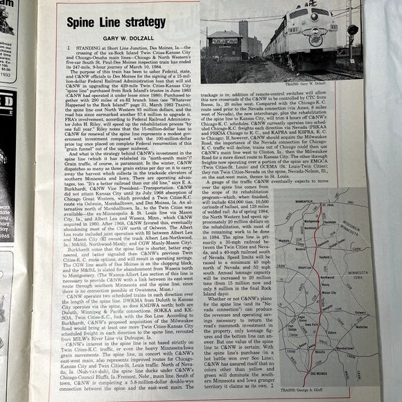 Trains Magazine of Railroading September 1984 u Tourist and Tonnage - Picture 4 of 6